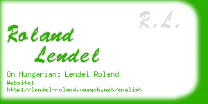 roland lendel business card